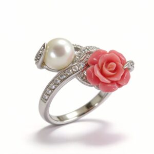 ANELLO ROSA E PERLA