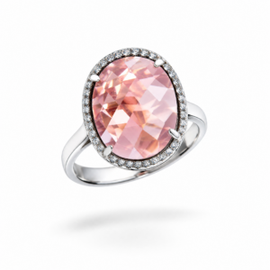 ANELLO IN ARGENTO CON PIETRA E ZIRCONI