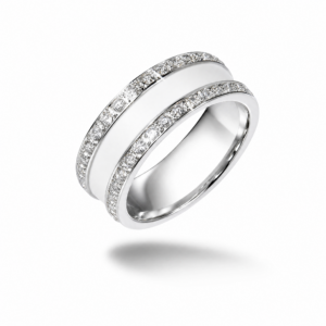 ANELLO FASCIA IN ARGENTO CON ZIRCONI