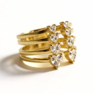 ANELLO APERTO CON ZIRCONI CUORE