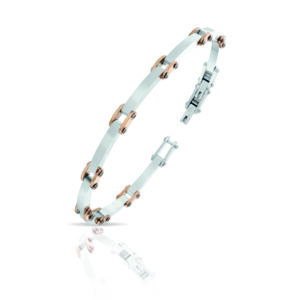 ARKANO - BRACCIALE IN ACCIAIO CON FINITURA DORATA