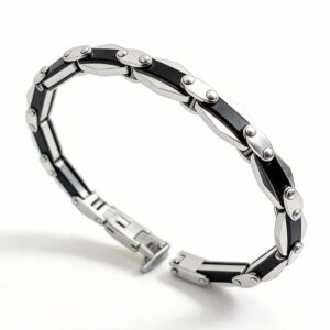 ARKANO - BRACCIALE ACCIAIO CON FINITURA NERA