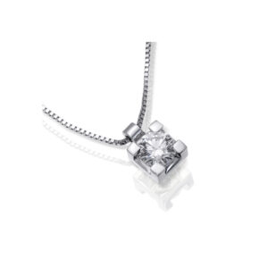 VISCONTI - COLLANA PUNTO LUCE CON BRILLANTE KT. 0,15