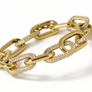 BRACCIALE A CATENA IN ARGENTO DORATO