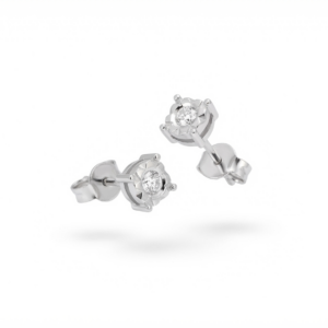 ORECCHINI CON DIAMANTI NATURALI TAGLIO BRILLANTE KT. 0,10
