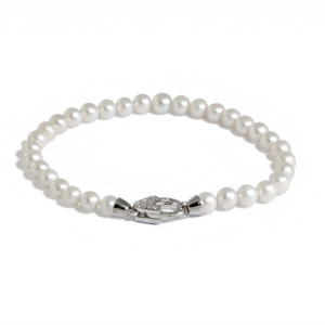 BRACCIALE IN ARGENTO CON PERLE DI ACQUADOLCE
