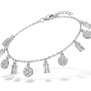 BRACCIALE IN ARGENTO CON CIONDOLI