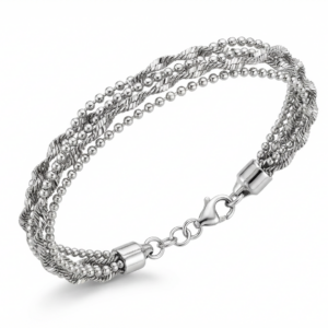 BRACCIALE IN ARGENTO TRE FILI