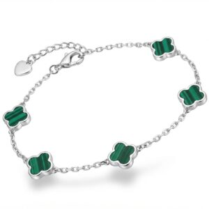 BRACCIALE IN ARGENTO QUADRIFOGLIO