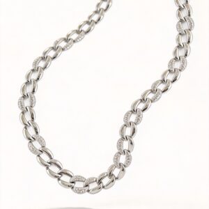COLLANA A MAGLIA CON ZIRCONI
