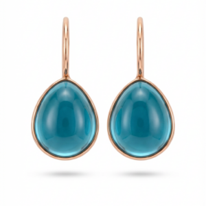 ORECCHINI CON PIETRA BLU