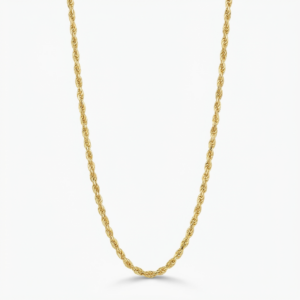 COLLANA CORDA IN ARGENTO DORATO