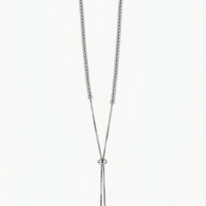 DESMOS - COLLANA ARGENTO CON PALLINE DIAMANTATE