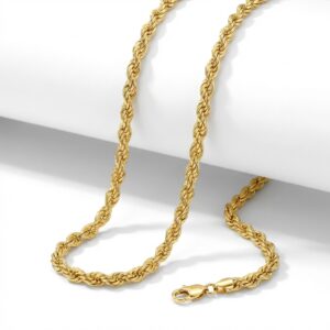 COLLANA CORDA IN ARGENTO DORATO