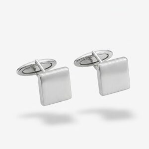 GEMELLI ARGENTO QUADRATI LISCI