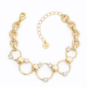 BARBIERI CREAZIONI - BRACCIALE CON CERCHI E ZIRCONI