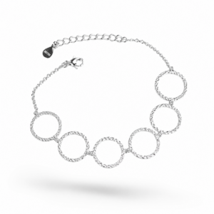 BRACCIALE CON CERCHI IN ARGENTO 925