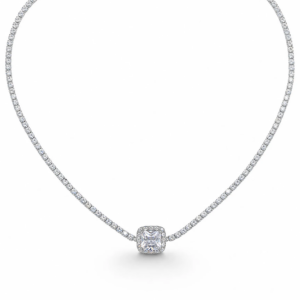 CHOKER TENNIS CON ZIRCONI E PUNTO LUCE QUADRATO