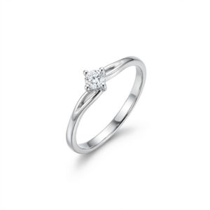 PG GIOIELLI - ANELLO SOLITARIO CON DIAMANTE KT. 0,07