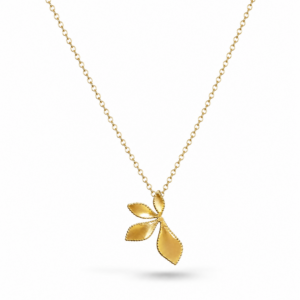 COLLANA FIORE IN ARGENTO DORATO