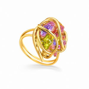 ANDREA MARAZZINI - ANELLO ARGENTO CON PIETRE COLORATE