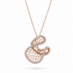 COLLANA ARGENTO ROSA CON ZIRCONI