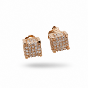 ORECCHINI ARGENTO ROSA CON ZIRCONI
